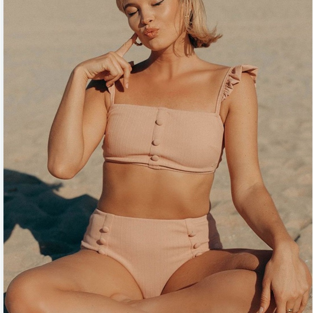 NWT Albion Fit Monroe blush two piece swim set